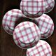 A set of 6 flat plates Nappe Rose Moulin des Loups