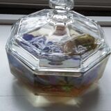 Bougeoir en verre octogone