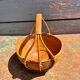 Rare wrapped rattan basket, in the style of Gabriella Crespi / Vivai del Sud.