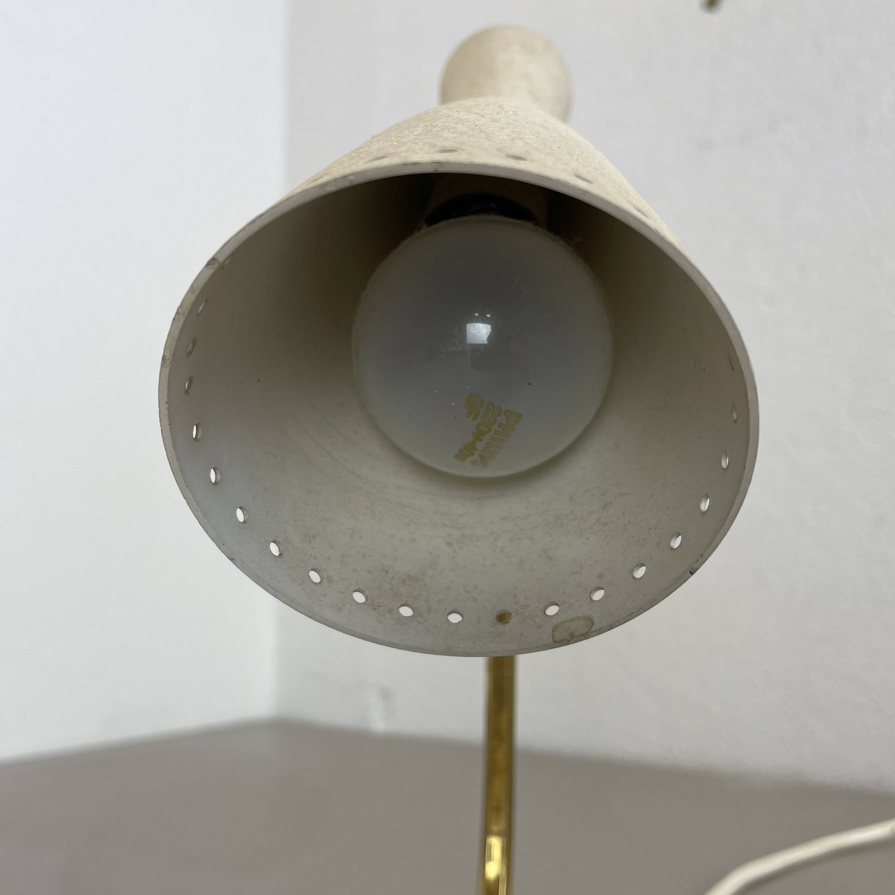 Original Modernist beige Metal Table Light by Cosack, Germany, 1960s