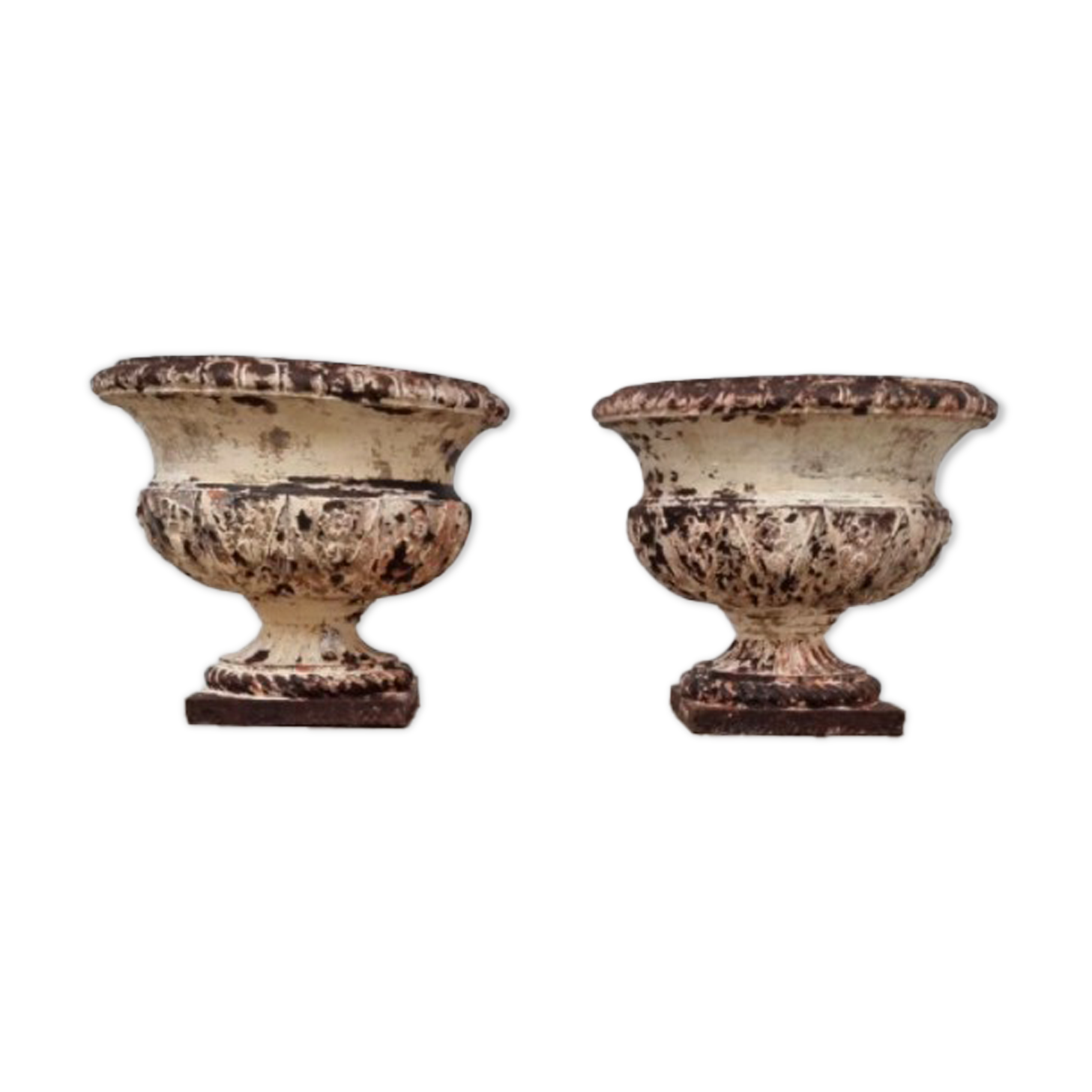 Paire de vasques en fonte 19ème