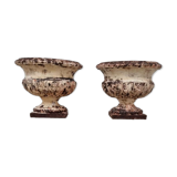 Pair of 19th cast iron basins