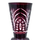 Vase en cristal marron, Pologne, années 1970