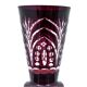 Maroon crystal vase, Poland, 1970s