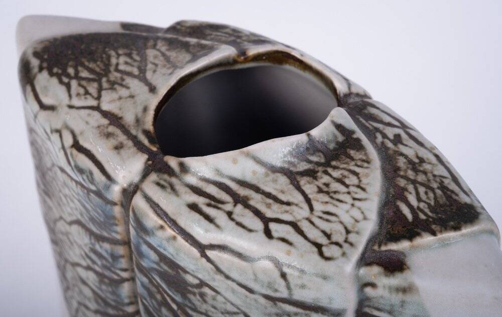 Sculptural Leaf Vase Studio Line by Antje Bruggemann for Rosenthal, Germany, 1980s