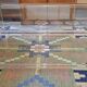 Large Italian 2-level coffee table in lucite, glass and gilt brass, 1970-80