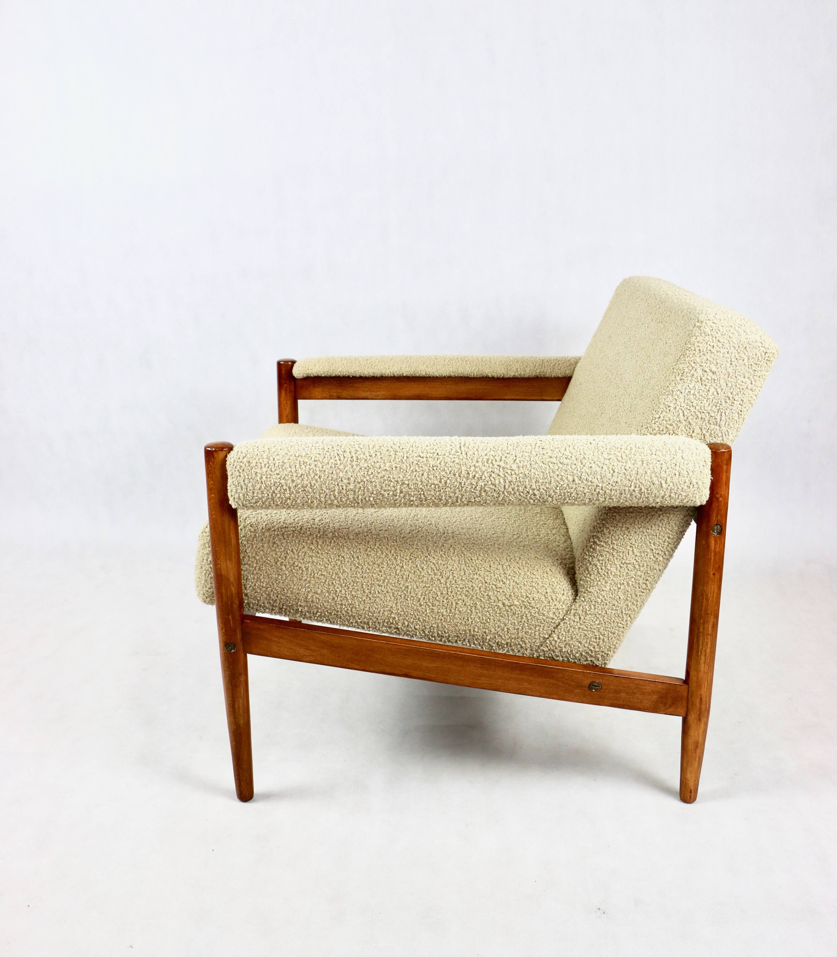 Fauteuil Vintage Boucle Loop Beige, 1970s