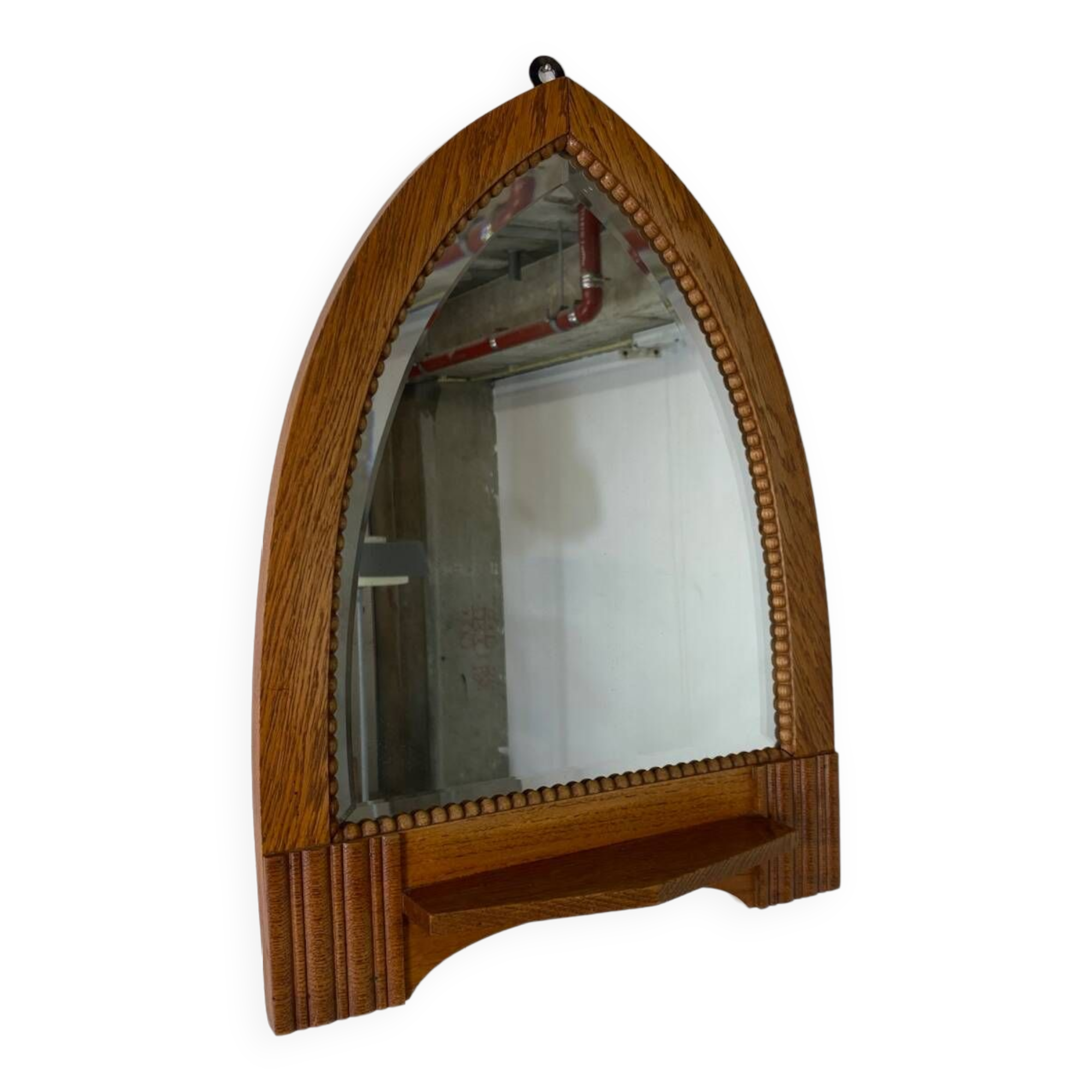Art Deco Oak Amsterdamse School Mirror, 1920s