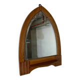 Art Deco Oak Amsterdamse School Mirror, 1920s