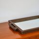 Large wooden mirror tray, turned wooden handles, 1940