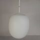Vintage school lamp with frosted white glass shade, 1950s.