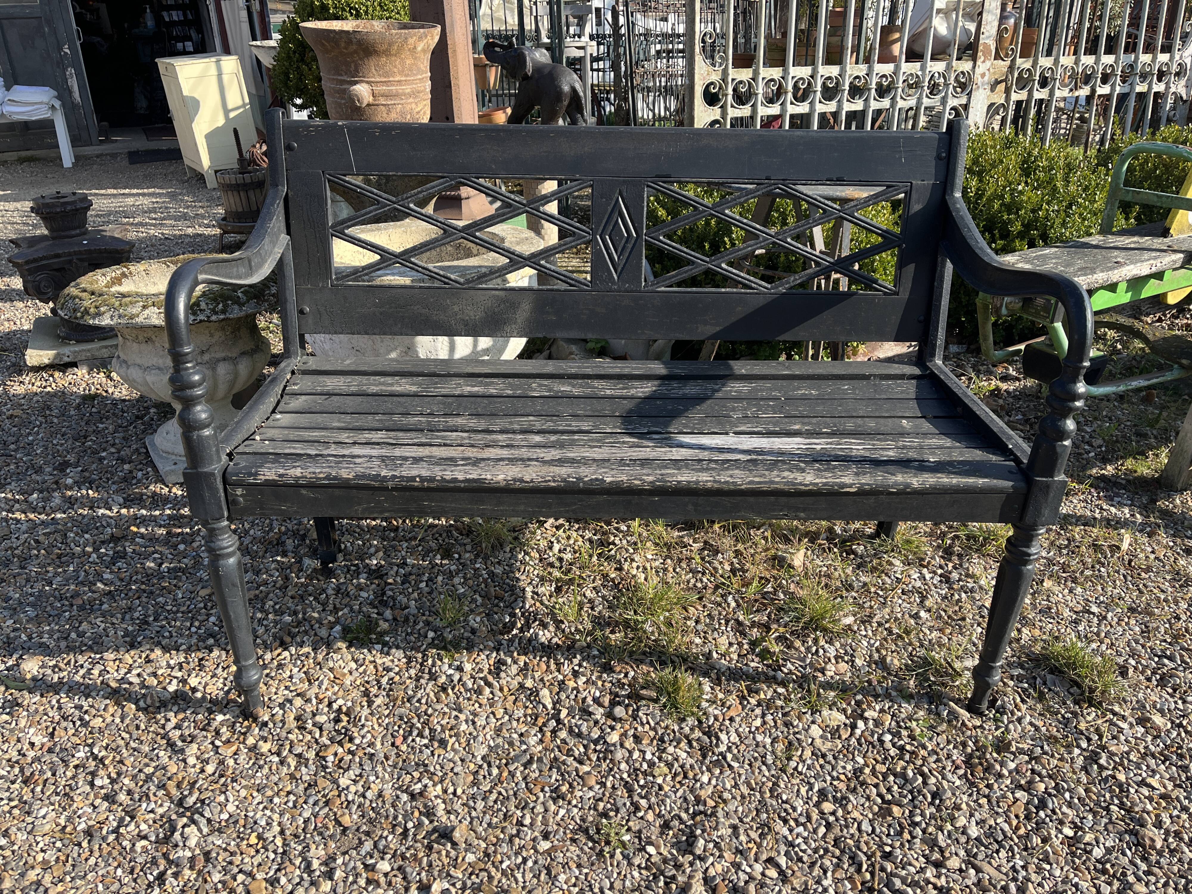 Banc de jardin fonte et bois