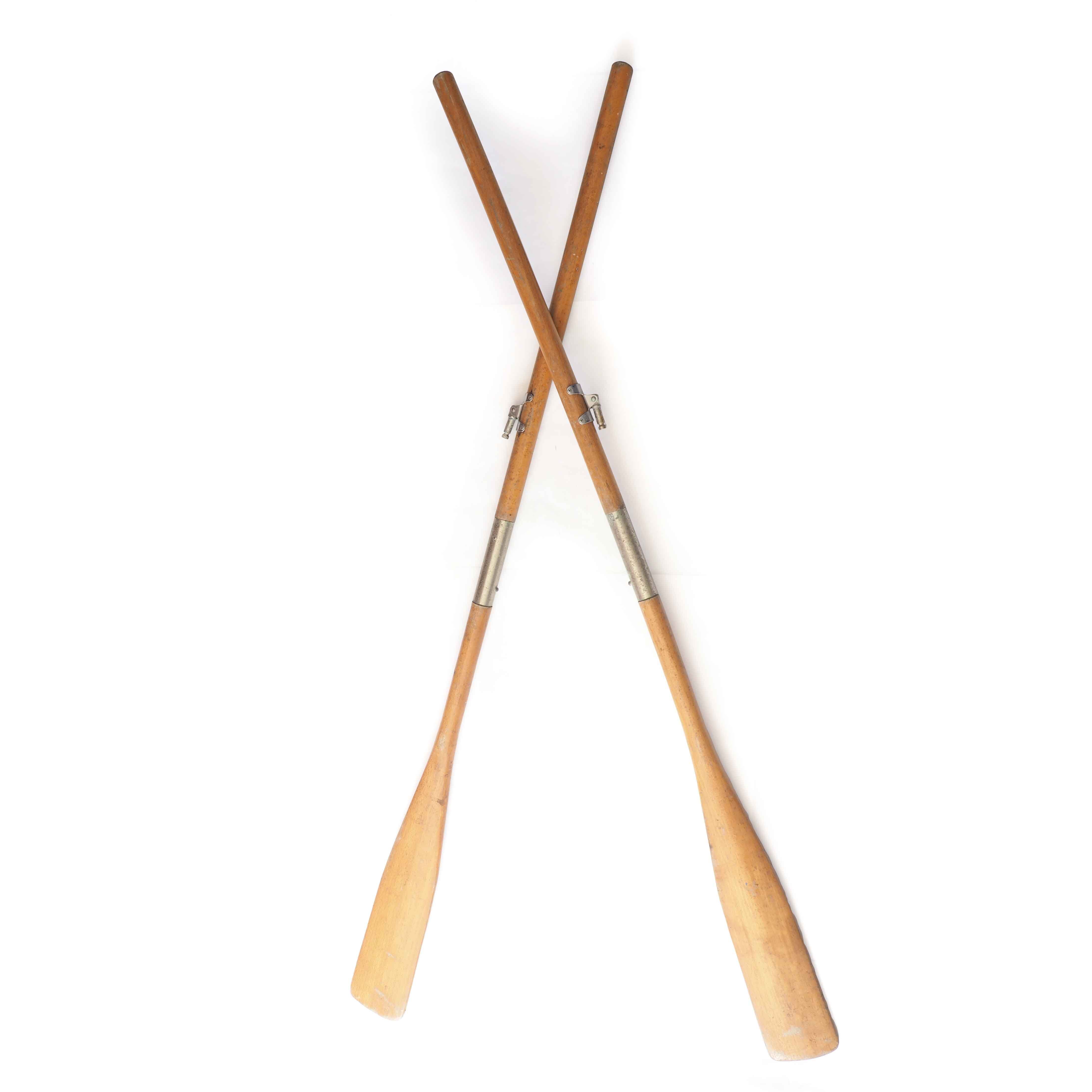 Pair of wooden paddles