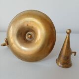 Set of 2 brass cellar rat candlesticks
