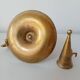 Set of 2 brass cellar rat candlesticks