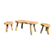 Vintage brutalist coffee table 70 and its 2 stools