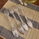 Set of 4 silver-plated forks in Boulenger antique style.