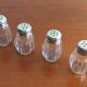 Lot of 4 Christofle crystal salerons, silver cap