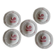 Henriot in Quimper - Set of 5 soup plates - Decorated with a pink rooster