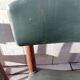 Set 6 chaises scandinave teck simili cuir vert olive