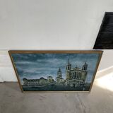 Oil painting on canvas Fourvière basilica