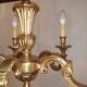 Lustre en bronze 5 bras vintage 1970