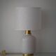 Murano Glass Table Lamps from the 1970s, White Opaline and Brass