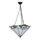Tiffany washbasin pendant in glass paste with floral decoration
