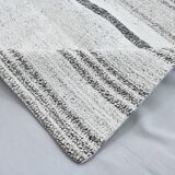 8x10 Contemporary White & Gray Solid Kilim Rug, 258x309Cm