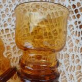 4 verres ambrés vintages