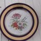 Collectible plate in Limoges kiln blue porcelain