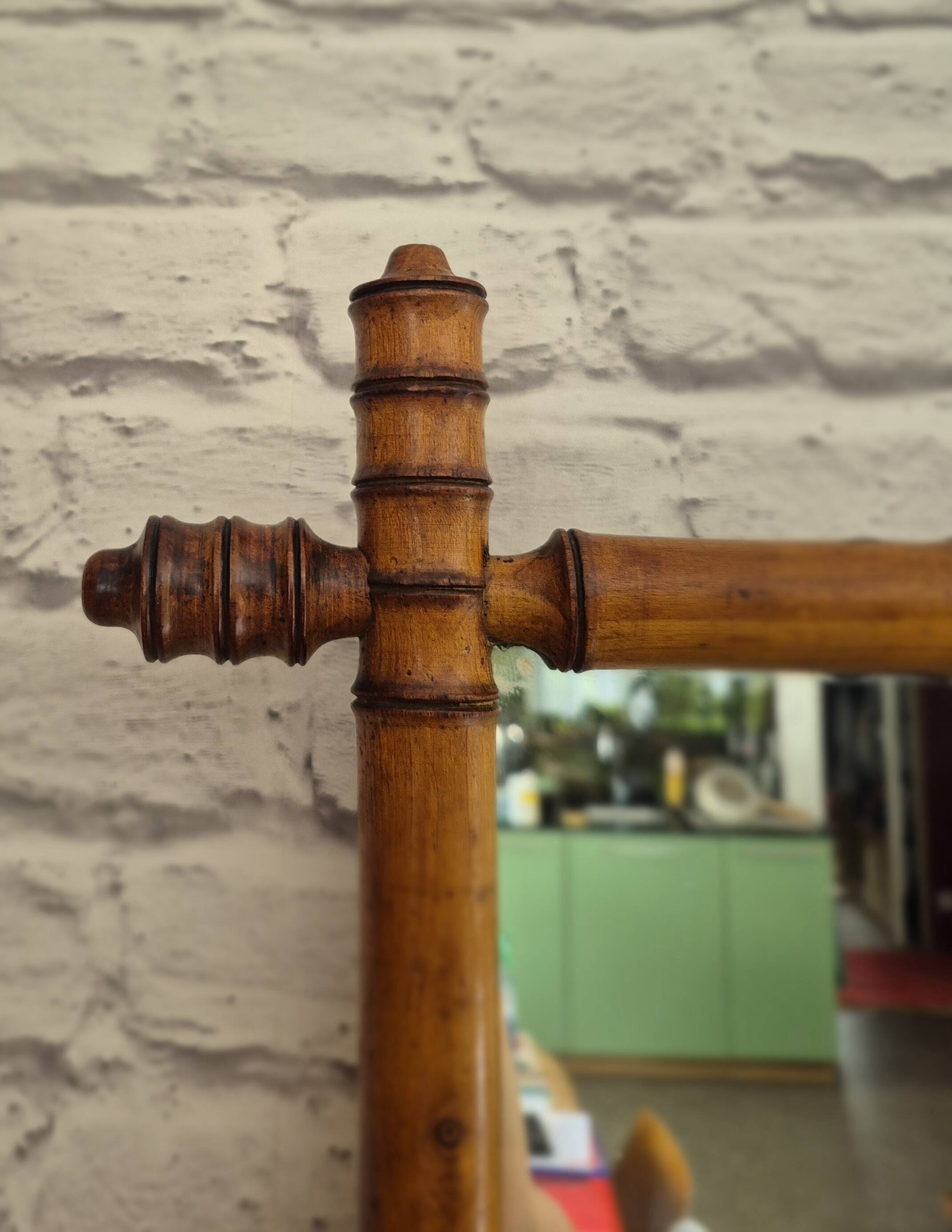 Vintage belle epoque bamboo mirror