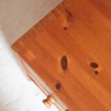 Low pine chest of drawers from the 1970s with 3 drawers.