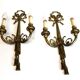 Pair of wall sconces in gilded bronze, Louis XVI style.
