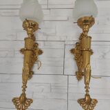 Torch wall lights