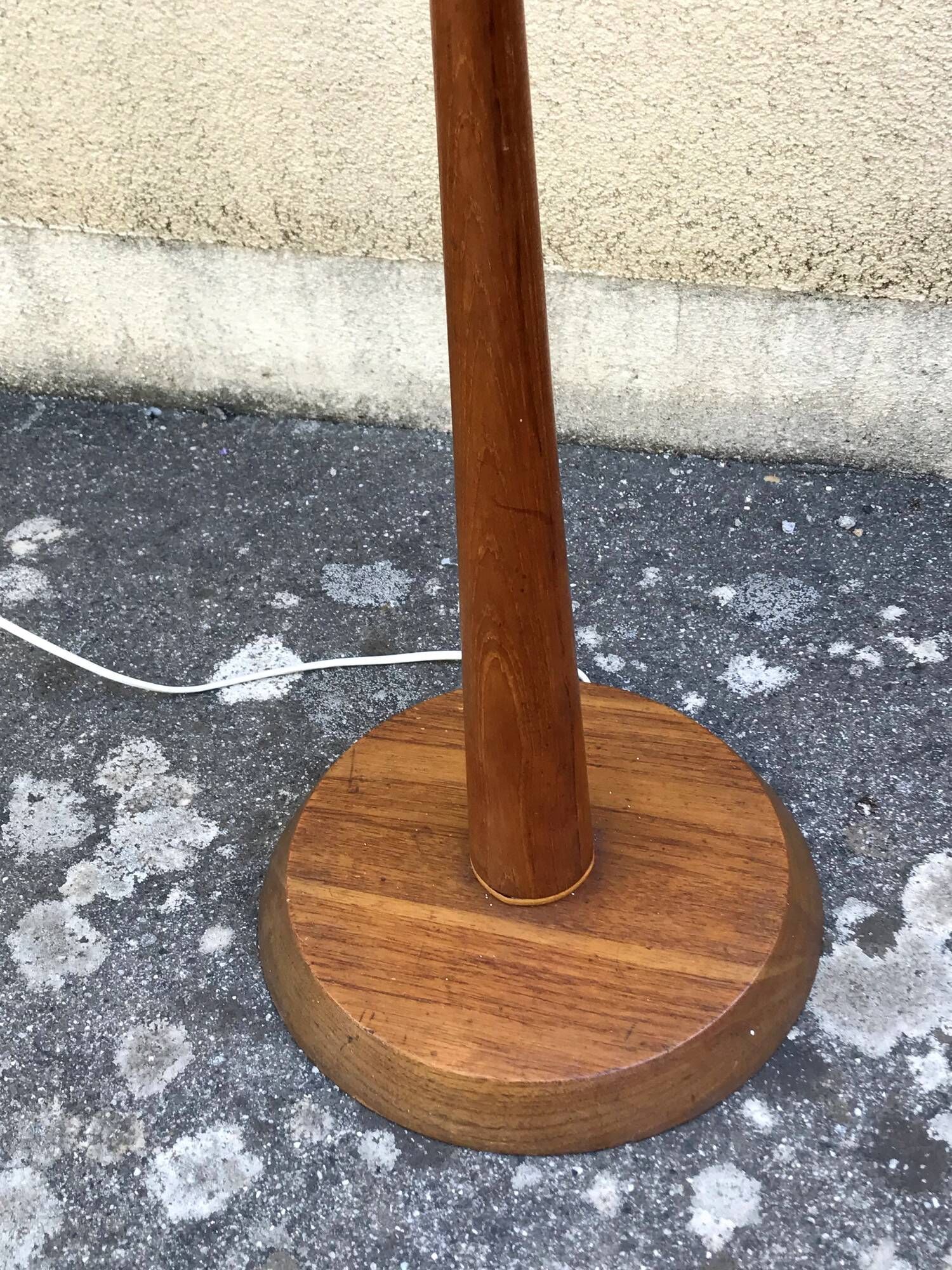 Scandinavian floor lamp in vintage teak 60s
