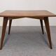 Modernist coffee or side table in oak marquetry, France 1960.