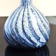 Vintage black and white soliflore vase, Italian blown glass, 1970s.