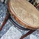 Bistro chair in curved wood and cannage / vintage years 30-40