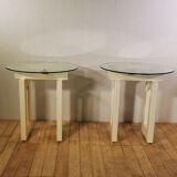 Pair of white painted metal harnesses, circa 1980