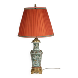 Early 20th century Chinese lamp, porcelain and gilt bronze