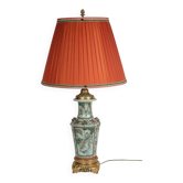 Early 20th century Chinese lamp, porcelain and gilt bronze