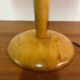 Lampe à poser pied bois avec abat jour