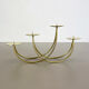Sculptural solid brass candleholder by Harald Buchrucker Bauhaus, Germany, 1950s