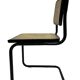 Chaise design Cesca modèle B32 en noir - structure noire