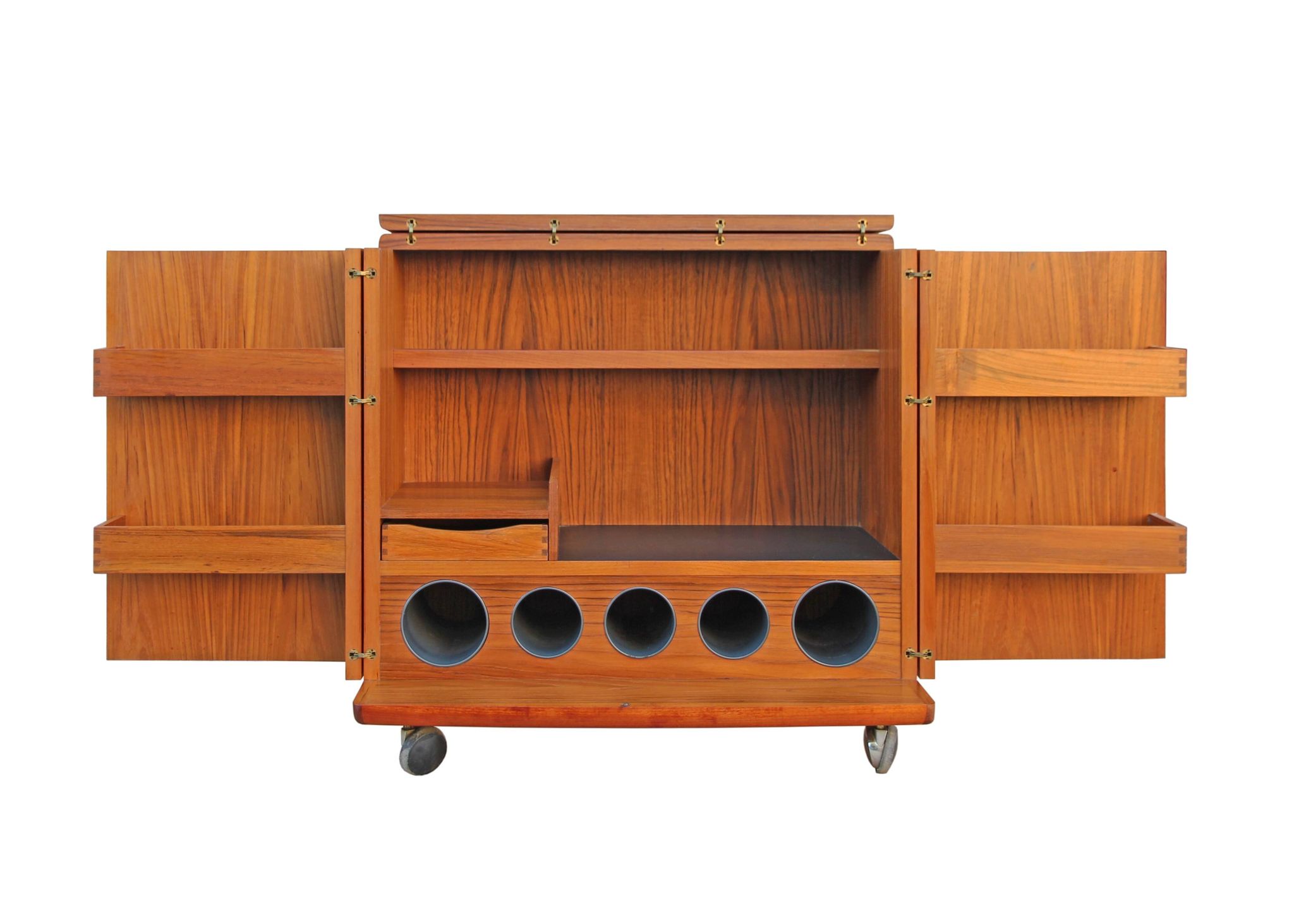 Danish teak bar cabinet by Illum Wikkelsø for CFC Silkeborg, 1960s.