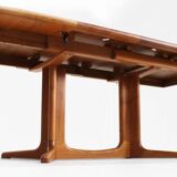 Vintage Glostrup Danish oval extendable dining table solid teak 1960s