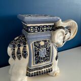 Ceramic elephant plant holder stool