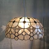 Mother-of-pearl and brass hanging lamp 1960s