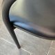 Danish design armchair from the 80s, metal and imitation leather